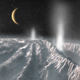 An artist’s imagining of the surface of Saturn’s icy moon Enceladus.